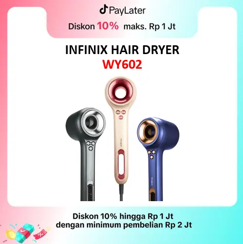 INFINIX Hair Dryer WY602 - Pink أنفنكس جهاز تجفيف الشعر - Image 4