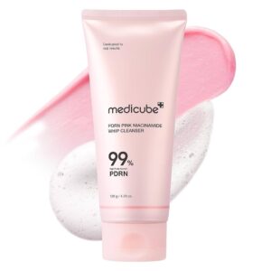 MEDICUBE PDRN Pink Niacinamide Whip Cleanser 120g مديكيوب غسول وردي بالنياسينمايد للبشرة