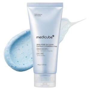 MEDICUBE Zero Pore Clear Blue Capsule Facial Deep Cleanser 120g مديكيوب غسول رغوي منظف للبشرة
