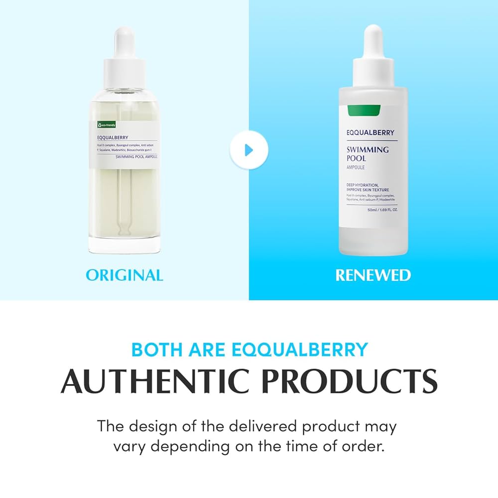 EQQUALBERRY Swimming Pool Ampoule 50ml سيروم حمض الهيالورونيك أسد للبشرة - Image 2