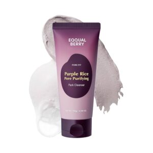 EQQUALBERRY Purple Rice Pore Purifying Pack Cleanser 130g ماسك الطين المنظف للمسام من الأرز الأرجواني