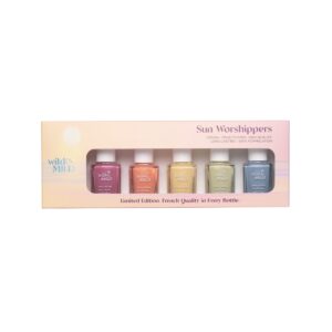 WILD & MILD Sun Worshippers Nail Polish Set 5x12ml مجموعة طلاء أظافر عباد الشمس من وايلد اند مايلد