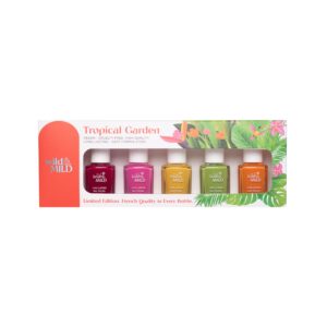 WILD & MILD Tropical Garden Nail Polish Set 5x12ml مجموعة طلاء أظافر الحديقة الاستوائية من وايلد اند مايلد