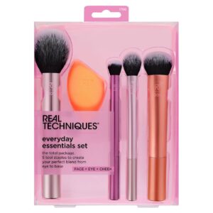 REAL TECHNIQUES EVERYDAY ESSENTIALS MAKEUP BRUSH SET مجموعة فرش مكياج من ريل تكنيك