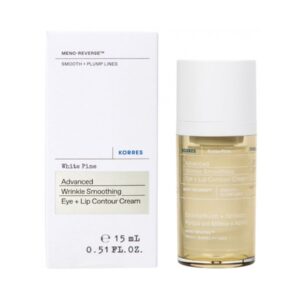 KORRES WHITE PINE ADVANCED WRINKLE SMOOTHING EYE + LIP COMTOUR CREAM 15ml كريم مضاد للتجاعيد حول العين والشفاه من كوريس