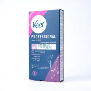 VEET PROFESSIONAL Wax Strips Normal Skin Legs & Body فيت بروفيشنال شرائح الشمع للبشرة العادية والساقين والجسم