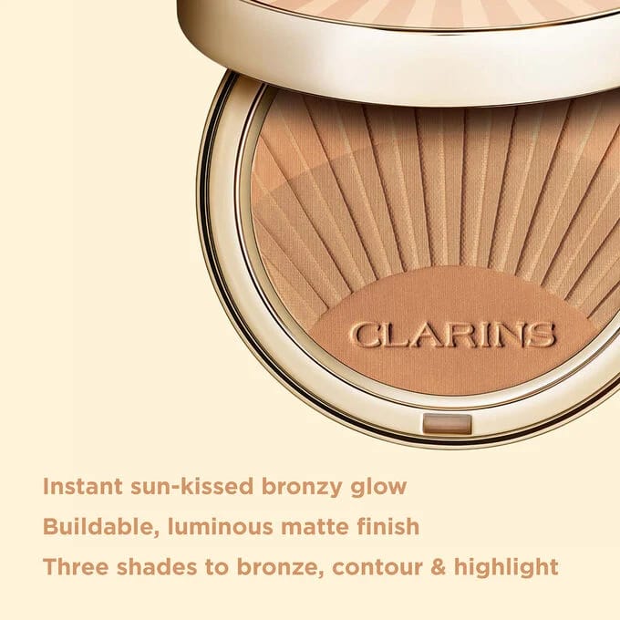 CLARINS Bronzing Compact - Golden Radiance Collection بودرة تسمير مضغوطة من كلارنس - مجموعة الإشراقة الذهبية - Image 3