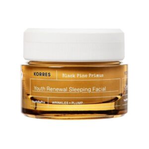 KORRES Black Pine Primus Youth Renewal Sleeping Facial Cream 40ml كريم الوجه الليلي لتجديد شباب البشرة من كوريس بلاك باين بريموس