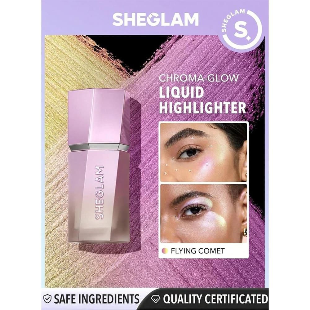SHEGLAM CHROMA-GLOW BLOOM LIQUID HIGHLIGHTER - FLYING COMET هايلايتر وجه من شيگلام - Image 2