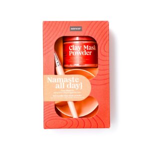 SENCE BEAUTY CLAY MASK POWDER NAMASTE ALL DAY FACE MASK KIT قناع الطين الاحمر للعناية بالبشرة من سينس بيوتي
