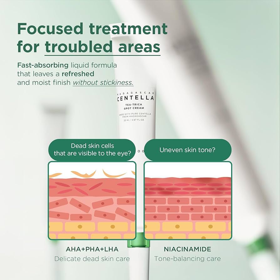 SKIN1004 MADAGASCAR CENTELLA TEA TRICA SPOT SKIN CREAM 20ml كريم شجرة الشاي للعناية بالبشرة - Image 5