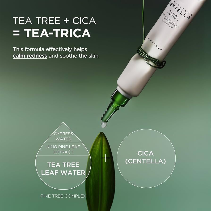 SKIN1004 MADAGASCAR CENTELLA TEA TRICA SPOT SKIN CREAM 20ml كريم شجرة الشاي للعناية بالبشرة - Image 3