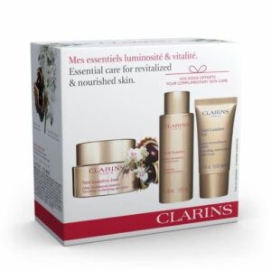 CLARINS essential care for revitalized & nourished skin set مجموعة كلارنس للعناية الأساسية بالبشرة المنعشة والمغذية