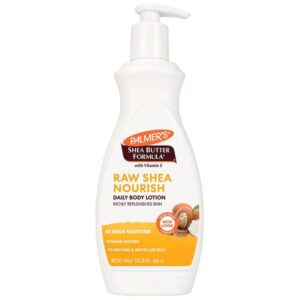 PALMER S' SHEA BUTTER FORMULA WITH VITAMIN E - RAW SHEA NOURISH DAILY BODY LOTION 400ml بالمرز لوشن مغذي ومرطب للجسم