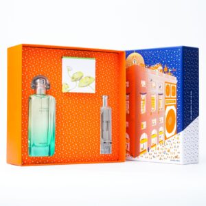 HERMES UN JARDIN SUR LE NIL EAU DE TIILETTE GIFT SET 100ml + 15ml + 50g هيرميس بكج عطر للجنسين