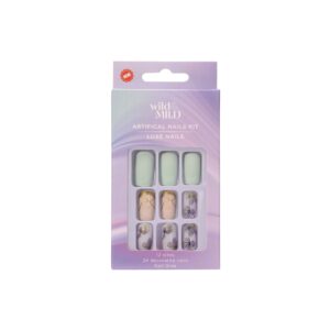 WILD & MILD artifical nails kit - Eden Blossom طقم أظافر صناعية من وايلد اند مايلد