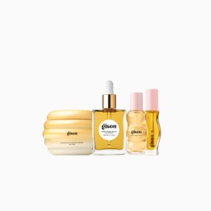 GISOU Glow All The Way Set مجموعة العناية بالشعر الرباعية من جيسو