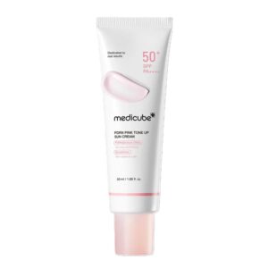 MEDICUBE PDRN Pink Tone Up Sun Cream 50ml كريم شمسي متعدد الوظائف من ميدكيوب