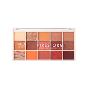MUA MAKEUP ACADEMY 15 Shade Eyeshadow Palette - FIRESTORM لوحة ظلال العيون المكونة من 15 لونًا من موا