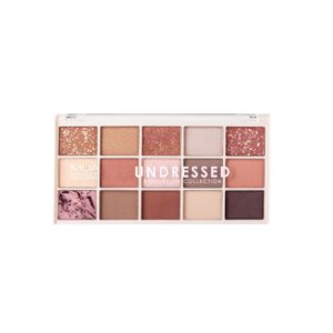 MUA MAKEUP ACADEMY 15 Shade Eyeshadow Palette - UNDRESSED لوحة ظلال العيون المكونة من 15 لونًا من موا