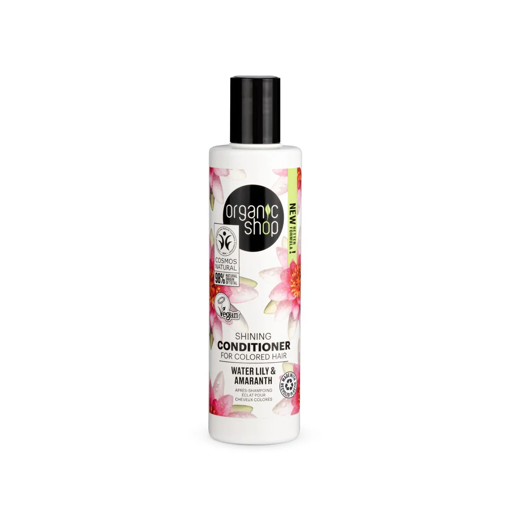 ORGANIC SHOP Shining Conditioner for Coloured Hair Water Lily and Amaranth 280ml اوركانك شوب بلسم لامع للشعر المصبوغ بخلاصة زنبق الماء والأمارانث - Image 2