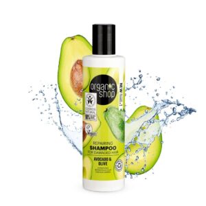 ORGANIC SHOP Repairing Shampoo for Damaged Hair Avocado and Olive 280ml اوركانك شوب شامبو إصلاح الشعر التالف بالأفوكادو والزيتون