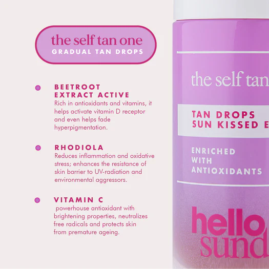 HELLO SUNDAY The Self Tan One Tan Drops زيت تسمير الجسم من هيلو سنداي - Image 5