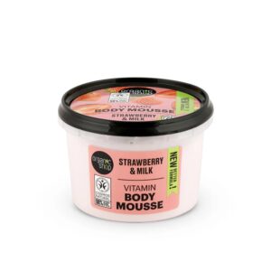 ORGANIC SHOP Vitamin Body Mousse Strawberry 250ml اوركانك شوب كريم فيتامين للجسم بنكهة الفراولة