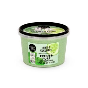 ORGANIC SHOP Fresh & Pure Exfoliating Salt Body Scrub Mint and Cucumber 250ml اوركانك شوب مقشر الجسم بالملح المنعش والنقي بالنعناع والخيار