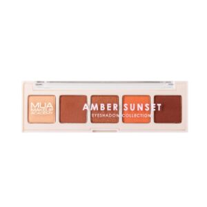 MUA MAKEUP ACADEMY BRONZED 5 SHADE EYESHADOW PALETTE - AMBER SUNSET لوحة ضلال العين من موا