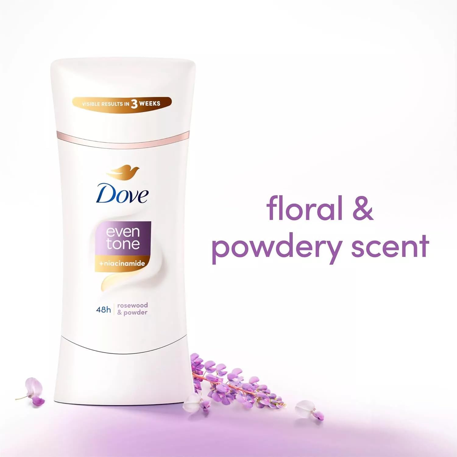 DOVE Even Tone Antiperspirant Deodorant for Uneven Skin Tone - rosewood & powder 74g مزيل العرق ايفن تون من دوف - Image 2