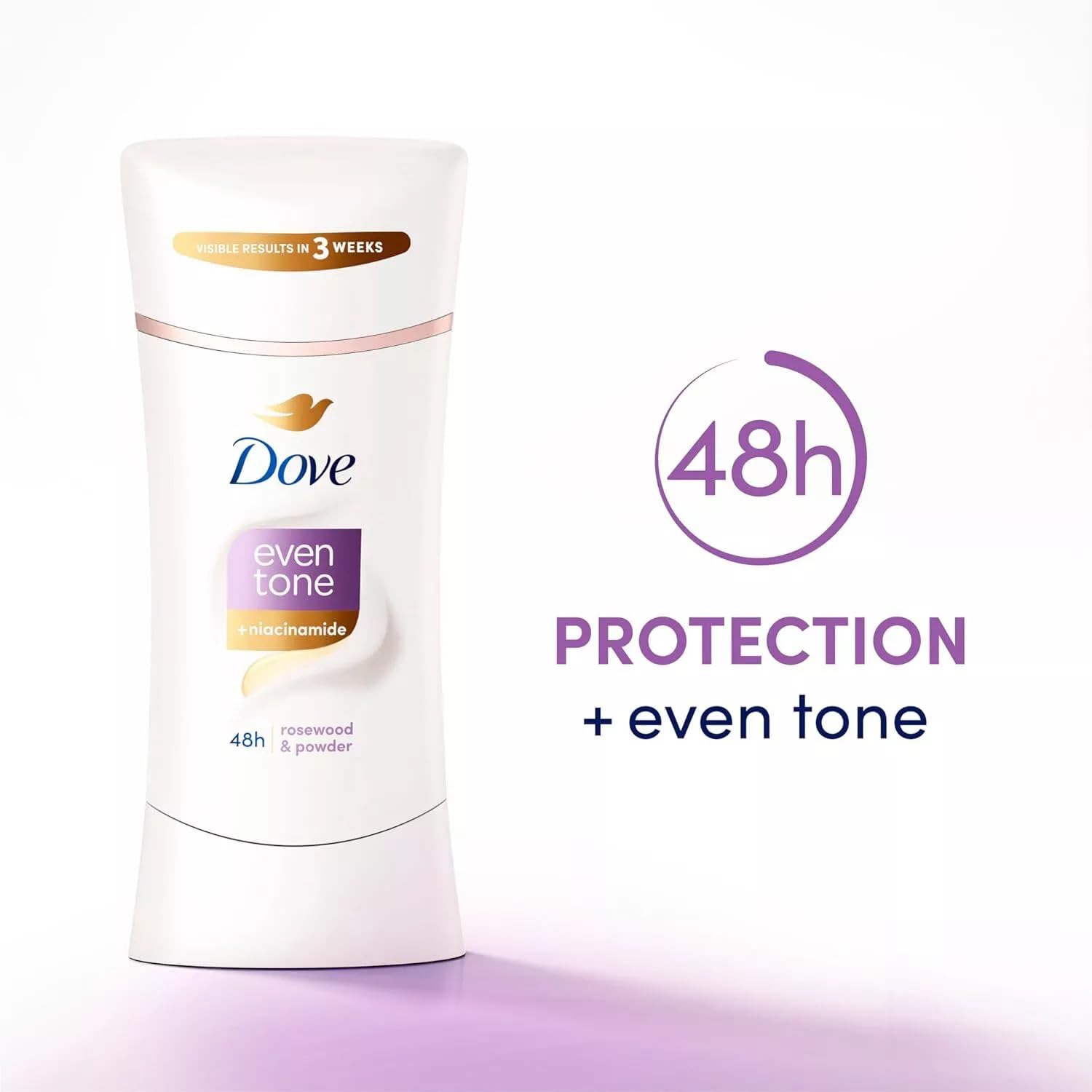 DOVE Even Tone Antiperspirant Deodorant for Uneven Skin Tone - rosewood & powder 74g مزيل العرق ايفن تون من دوف - Image 3