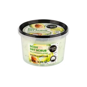 ORGANIC SHOP Delicate Exfoliating Dry Body Scrub, Avocado and Chia 250ml اوركانك شوب مقشر الجسم الجاف والمنعش، الأفوكادو والشيا