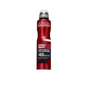 LOREAL Men Expert 48H Protection Stress Resist - Sweat Fighting Anti-Perspirant Spray 250ml لوريال مين إكسبيرت ٤٨ ساعة حماية من التوتر بخاخ مضاد للتعرق