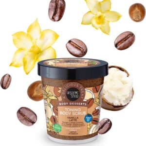 ORGANIC SHOP Body Desserts Toning Body Scrub Vanilla Latte 450 ml اوركانك شوب مقشر الجسم بنكهة لاتيه الفانيليا