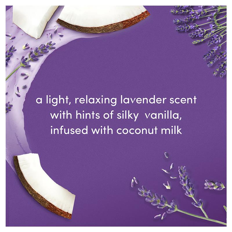 DOVE exfoliating body polish crushed lavender & coconut milk 298g دو مقشر الجسم بخلاصة اللافندر المطحون وحليب جوز الهند - Image 2