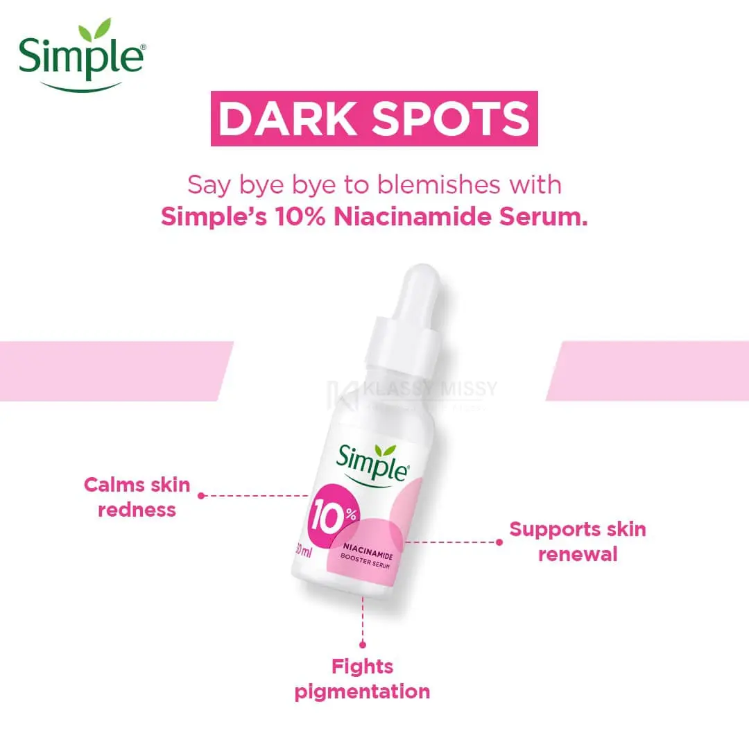 SIMPLE 10% Niacinamide (Vitamin B3) Booster Serum 30ml سيروم للبشرة من سمبل - Image 2