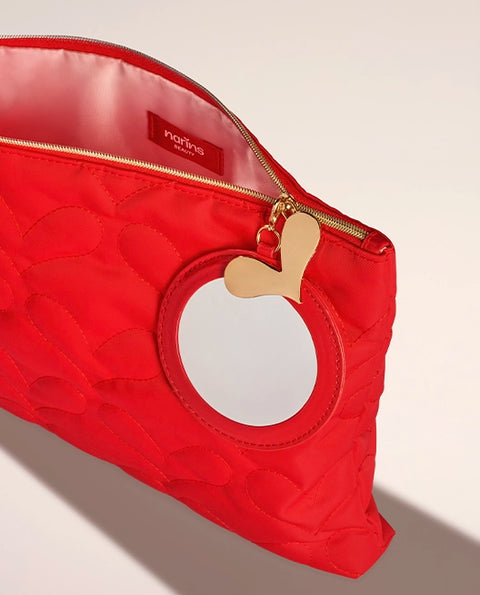 NARINS BEAUTY BUN BUN RED POUCH نارين بيوتي حقيبة ميكاب حمراء - Image 2