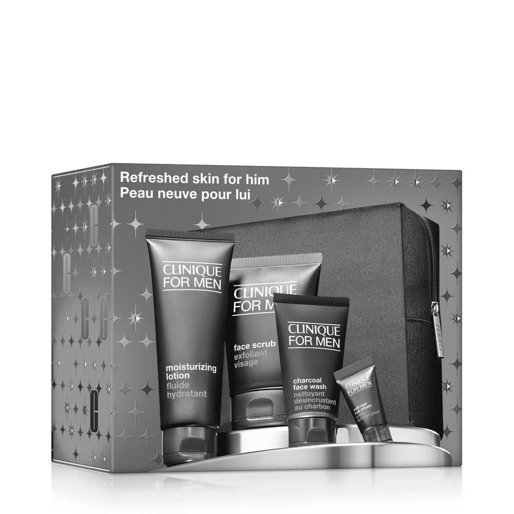 CLINIQUE Refreshed Skin for Him Hydrating Men's Skincare Gift Set كلينك مجموعة العناية بالبشرة للرجال - Image 2