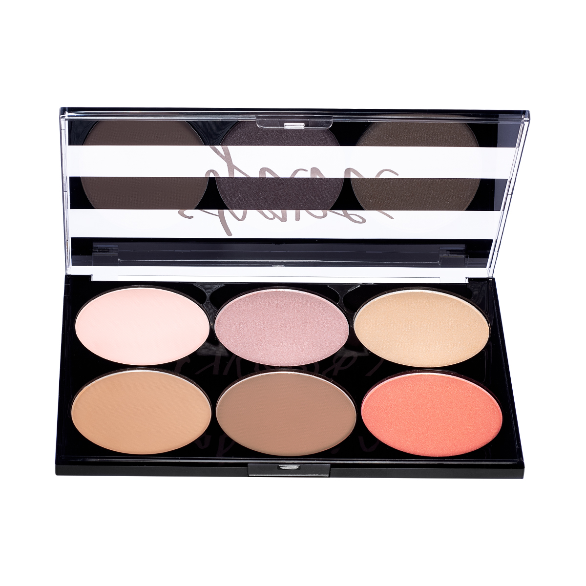 MON REVE Face sculpting palette with highlighter, contour & blush - 01 Light مون ريڤ لوحة نحت الوجه مع هايلايتر وكونتور وأحمر خدود - Image 3