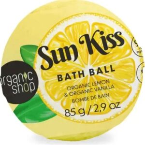ORGANIC SHOP Bath Ball Sun Kiss Lemon & Vanilla   اوركانك شوب كرة استحمام برائحة الليمون والفانيليا