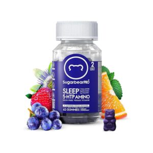 SUGARBEARPRO SLEEP 5-HTP AMINO - 62 GUMMIES شوجربير مكمل غذائي لتنظيم فترات النوم