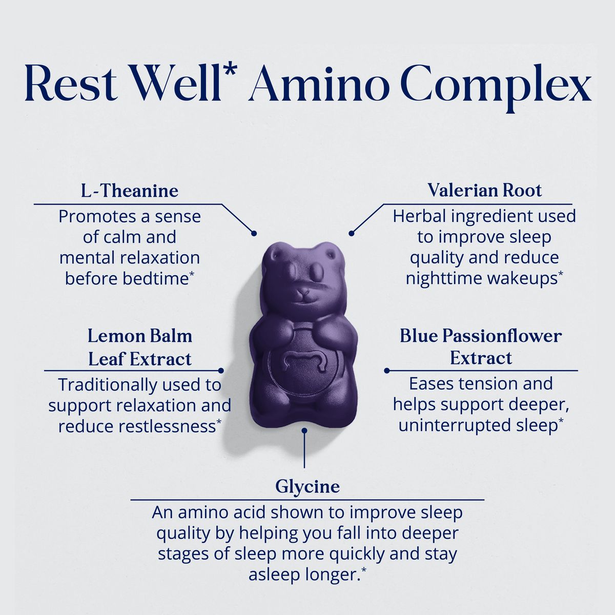 SUGARBEARPRO SLEEP 5-HTP AMINO - 62 GUMMIES شوجربير مكمل غذائي لتنظيم فترات النوم - Image 2