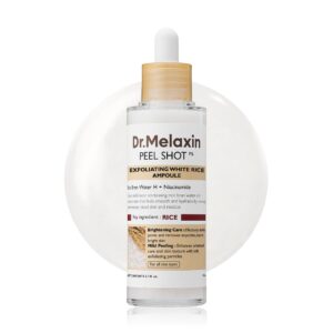 DR.MELAXIN Peel Shot Glow White Rice Ampoule 80ml سيروم الارز الابيض المقشر للبشرة من دكتور ميلاكسين