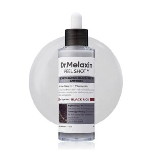 DR.MELAXIN Peel Shot Glow Black Rice Ampoule 80ml سيروم الارز الاسود المجدد للبشره من دكتور ميلاكسين