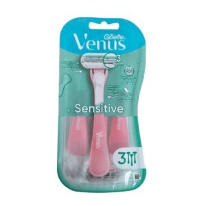 GILLETTE Venus Sensitive Razor 3pcs جيليت فينوس للبشرة الحساسة 3 شفرات