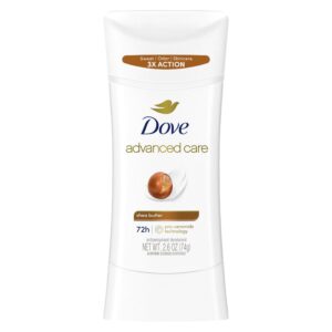 DOVE Advanced Care Antiperspirant Deodorant Stick - shea butter 74G دوف مزيل العرق أدفانسد كير برائحة زبدة الشيا