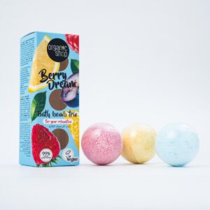 ORGANIC SHOP BERRY DREAM bath bomb trio ثلاثية كرات الاستحمام بيري دريم من اوركانك شوب