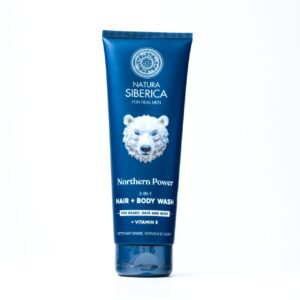 NATURA SIBERICA Northern Power 3-in-1 Hair & Body Wash For HAIR + BODY + BEARD 200ml ناتشورا سيبيريكا غسول الشعر والجسم نورثرن باور 3 في 1 للشعر والجسم واللحية
