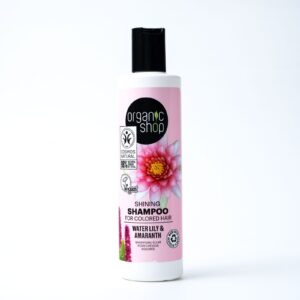 ORGANIC SHOP Shining Shampoo for Coloured Hair Water Lily and Amaranth 280ml اوركانك شوب شامبو لامع للشعر المصبوغ بخلاصة زنبق الماء والأمارانث